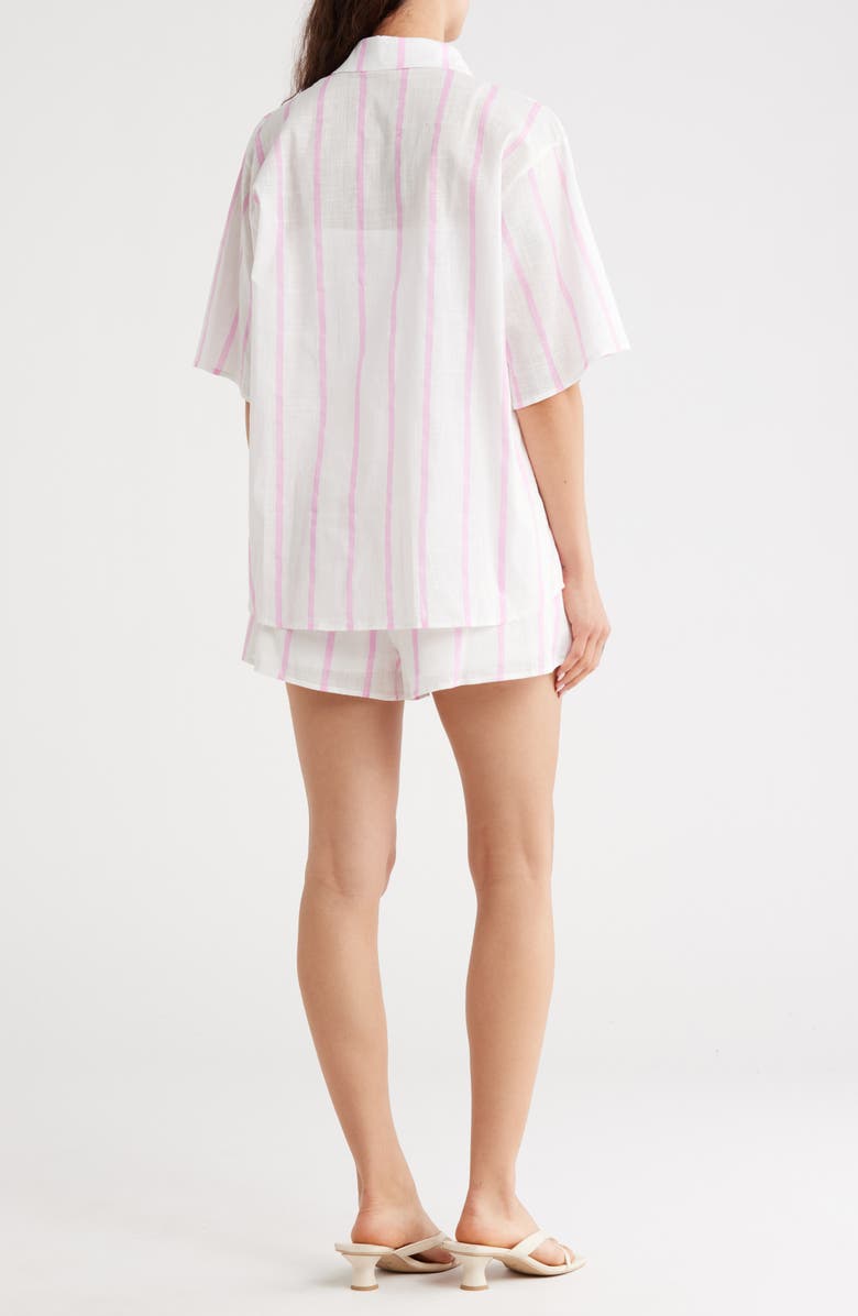 Petal & Pup Costa Button-Up Shirt & Shorts Set, Alternate, color, White