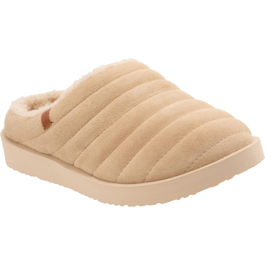 Revitalign Aspen Valley Faux Fur Lined Slipper In Brown
