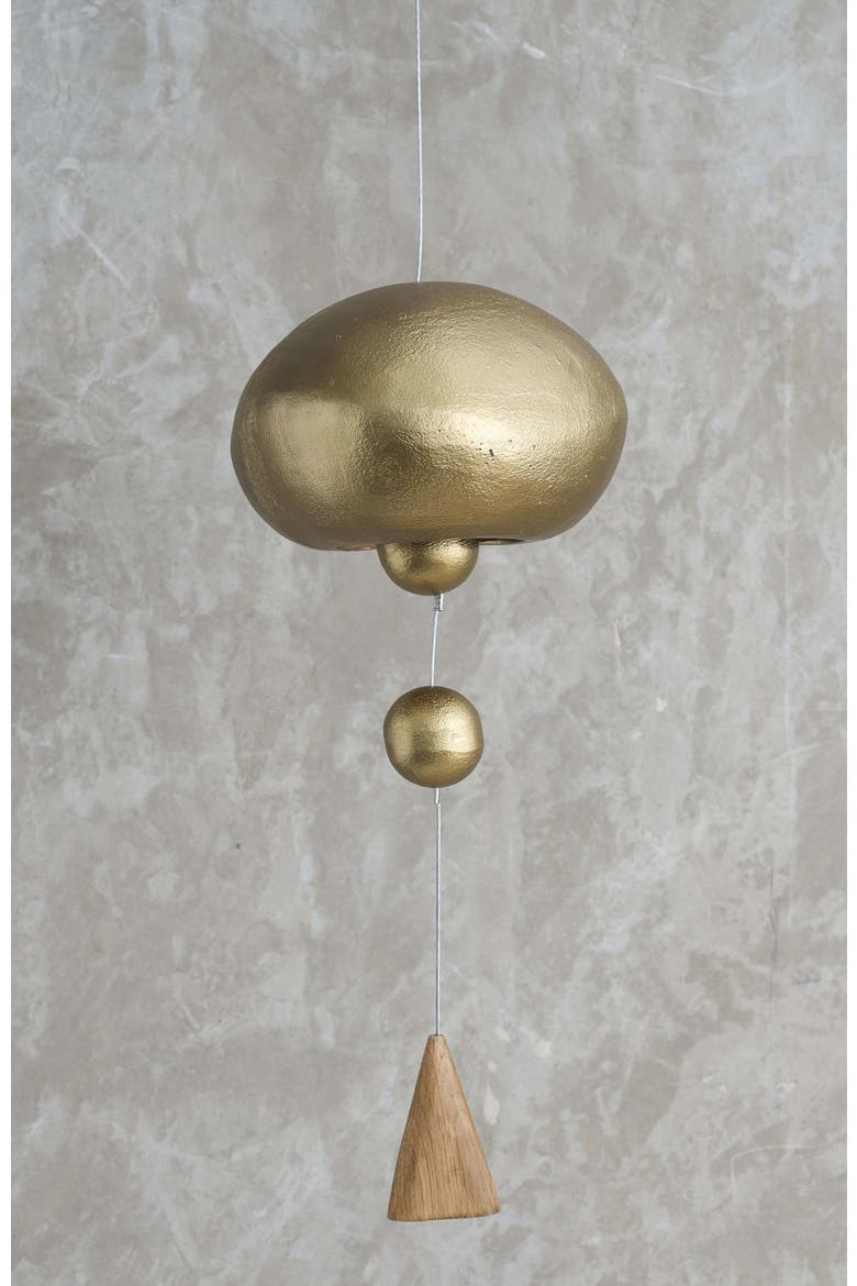 Stinson Antique Brass Hanging Bell Domed, Main, color, Gold
