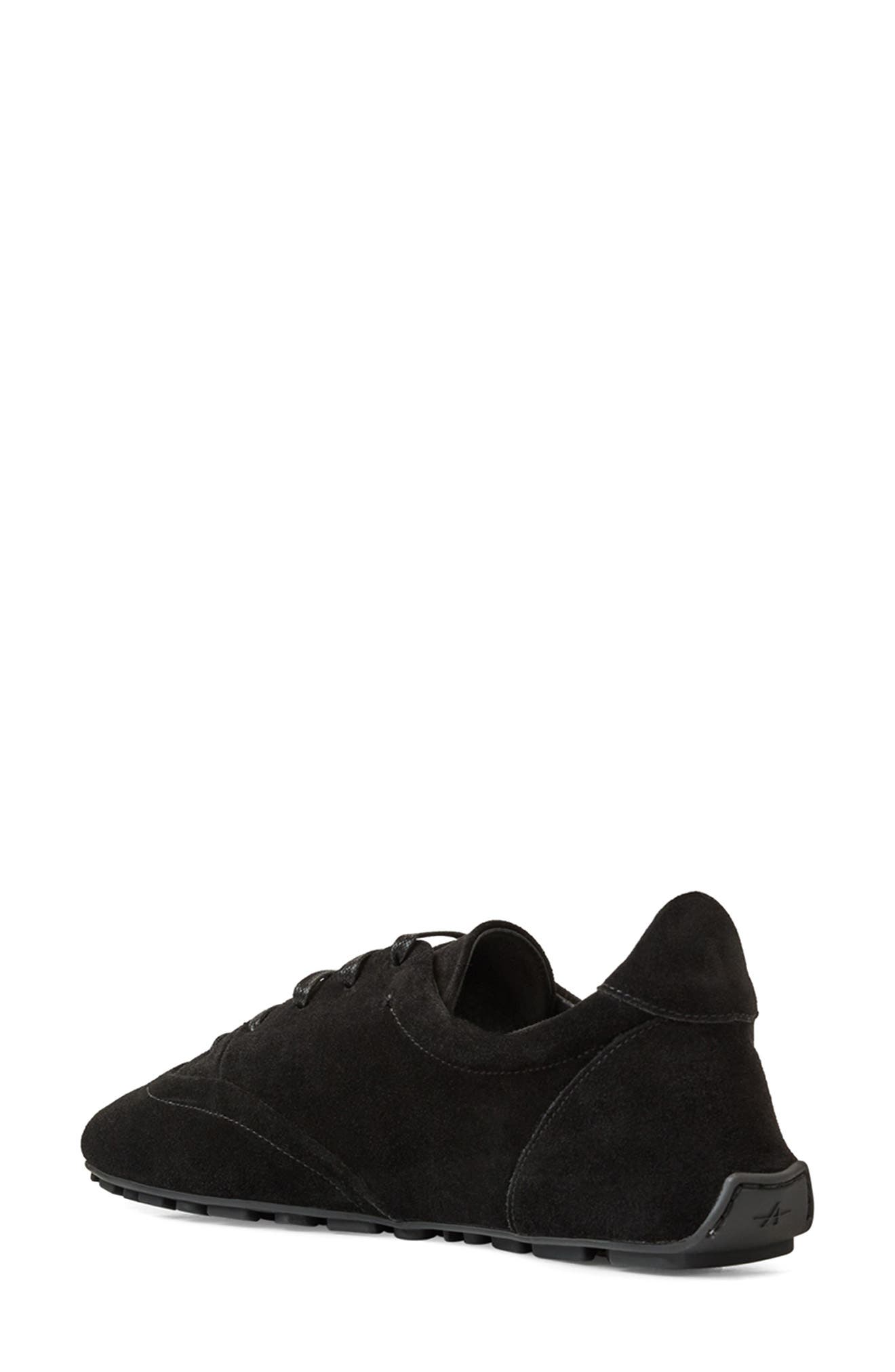 Aquatalia Qrystal Weatherproof Sneaker, Alternate, color, Black Suede