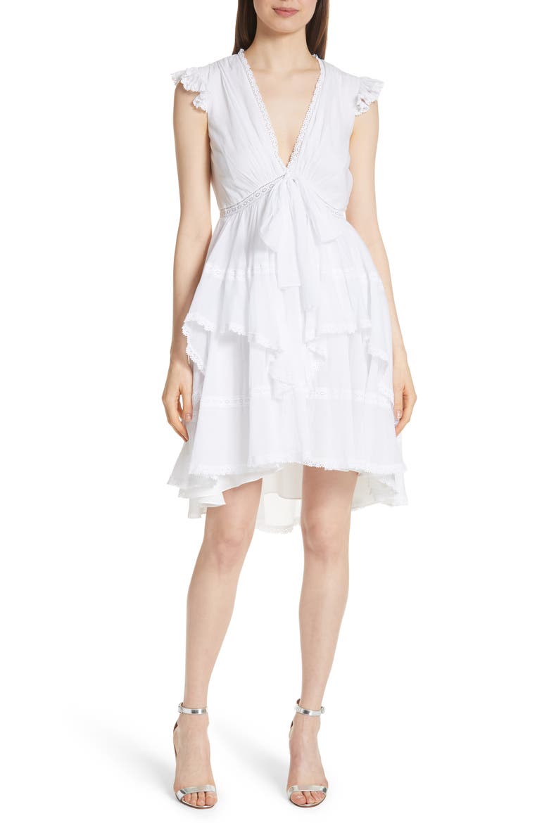Jourdana Crochet Trim Dress, Main, color, BRIGHT LIGHT