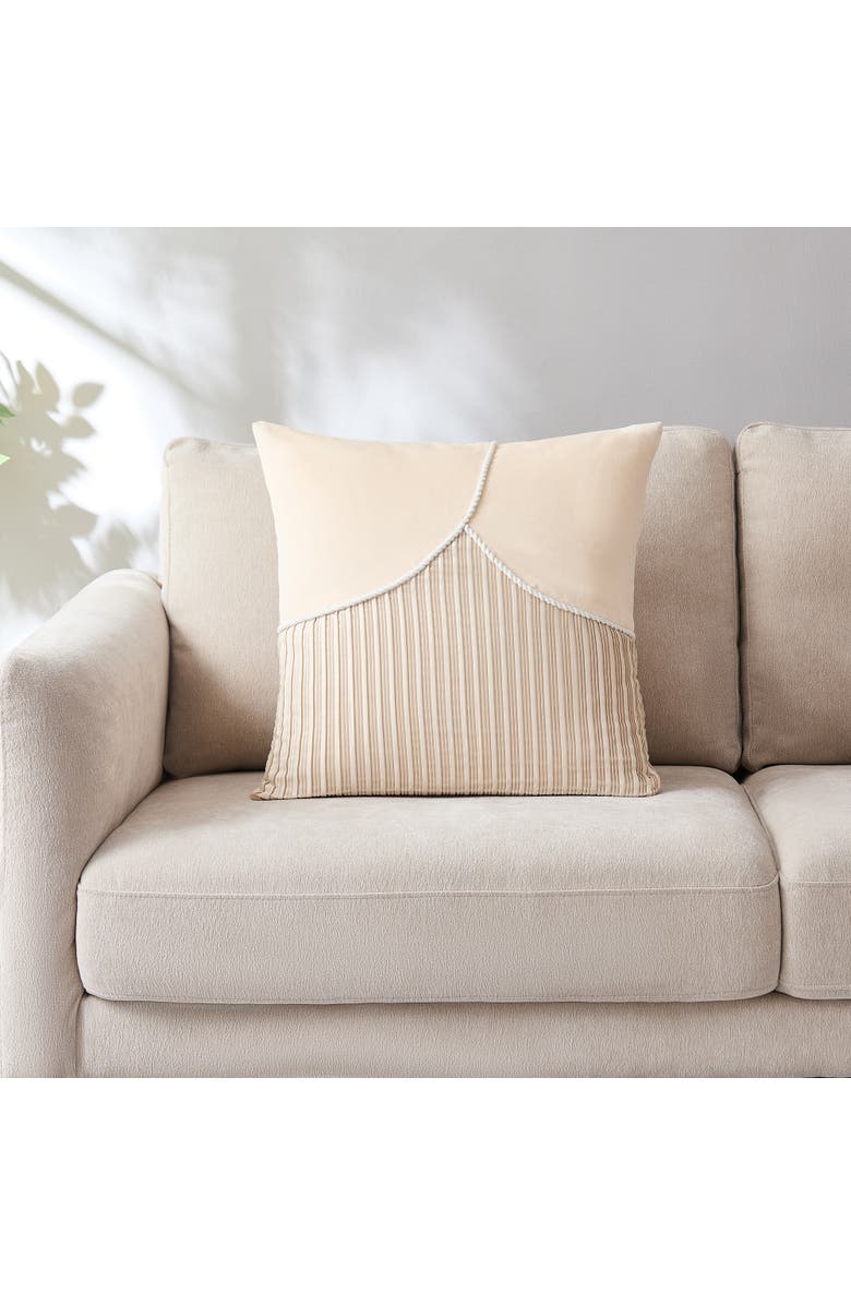 Chuks Collins x Lush Decor Seta Pillow Cover, Alternate, color, Ivory