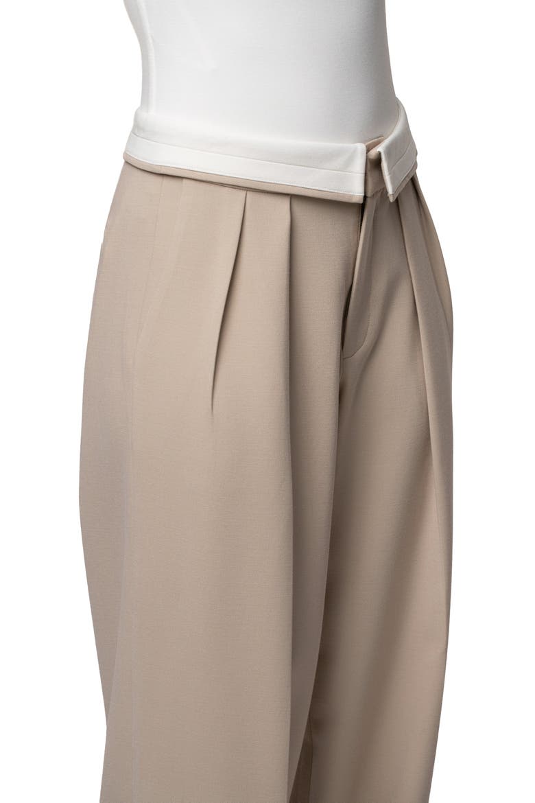 Beige Command Pleat Trouser, Alternate, color, Beige