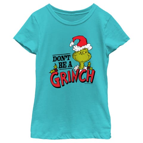 Girls' Dr. Seuss Christmas Don't Be a Grinch Graphic T-Shirt