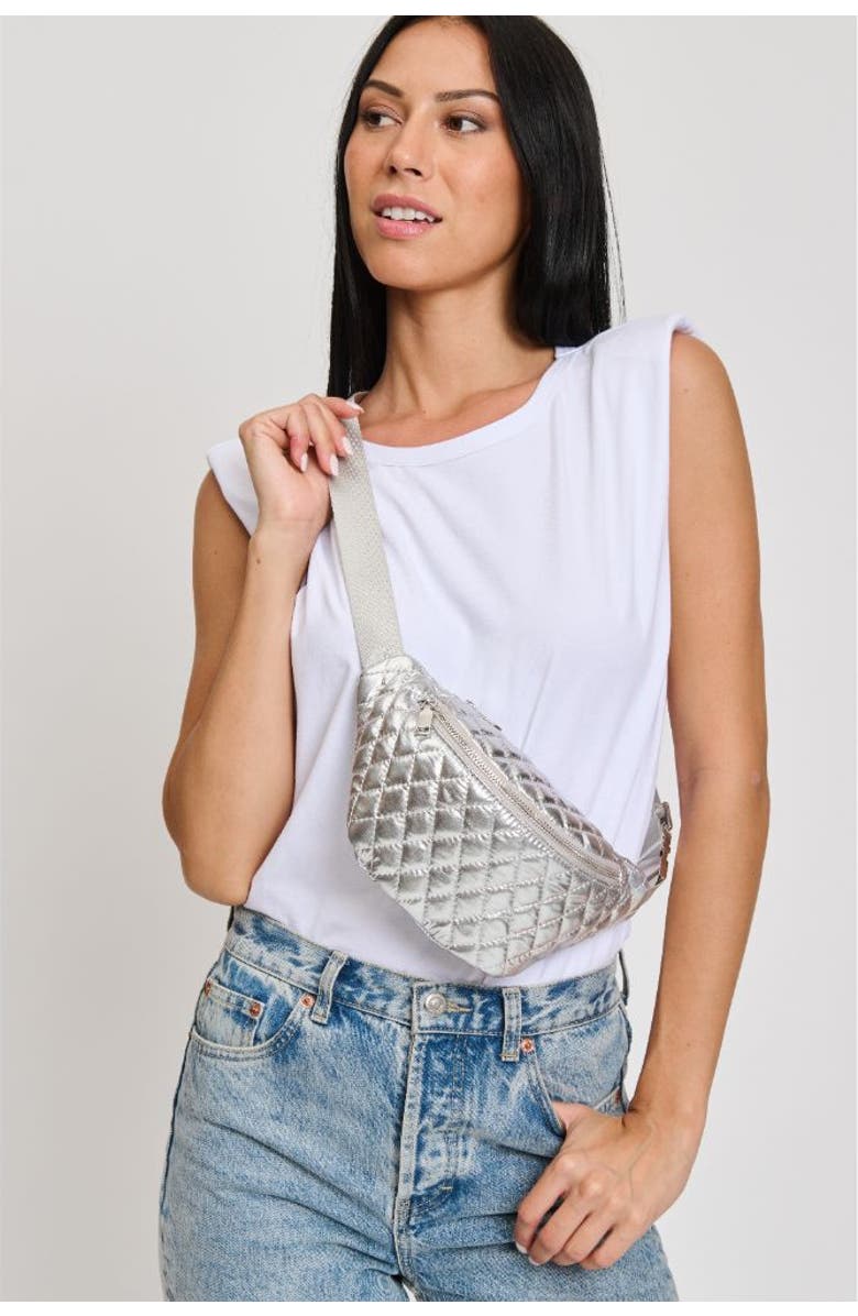 MODA LUXE Ariana Belt Bag, Alternate, color, Silver