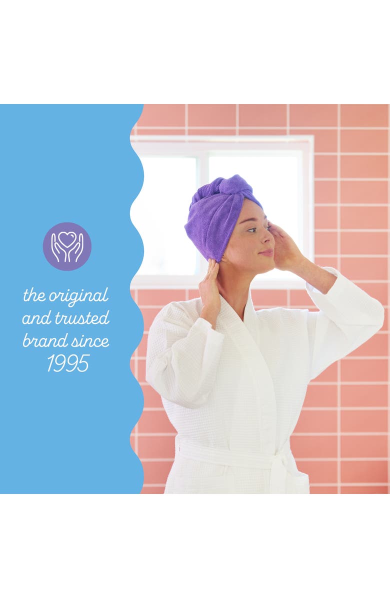 TURBIE TWIST 2 Pack Hair Towel Wraps, Microfiber for Straight, Wavy, Curly Hair, Alternate, color, Dark Purple & Light Purple
