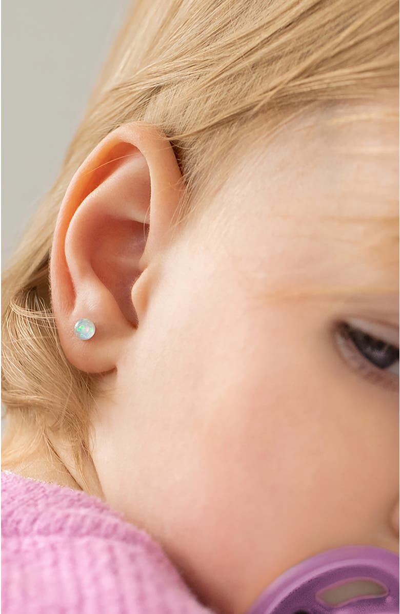 In Season Jewelry Opal Button Earrings, Alternate, color, Opal