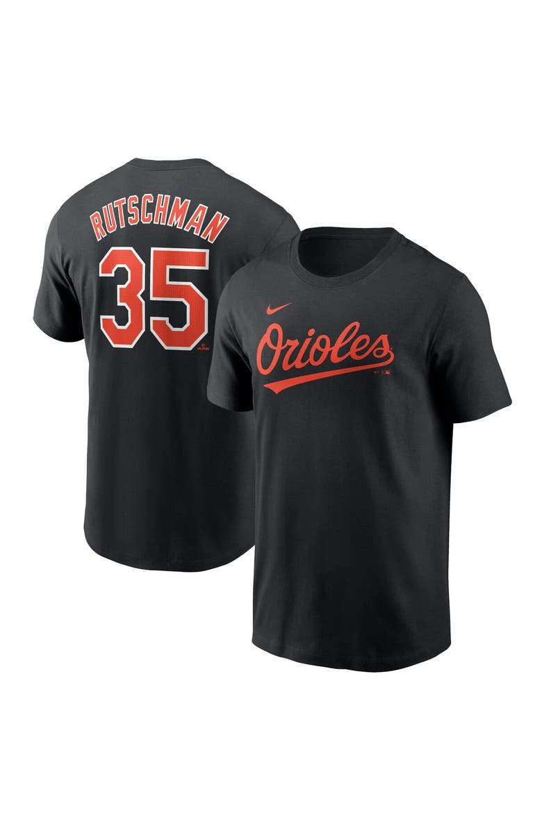 Nike Men's Nike Adley Rutschman Black Baltimore Orioles Fuse Name & Number T-Shirt, Main, color, Black