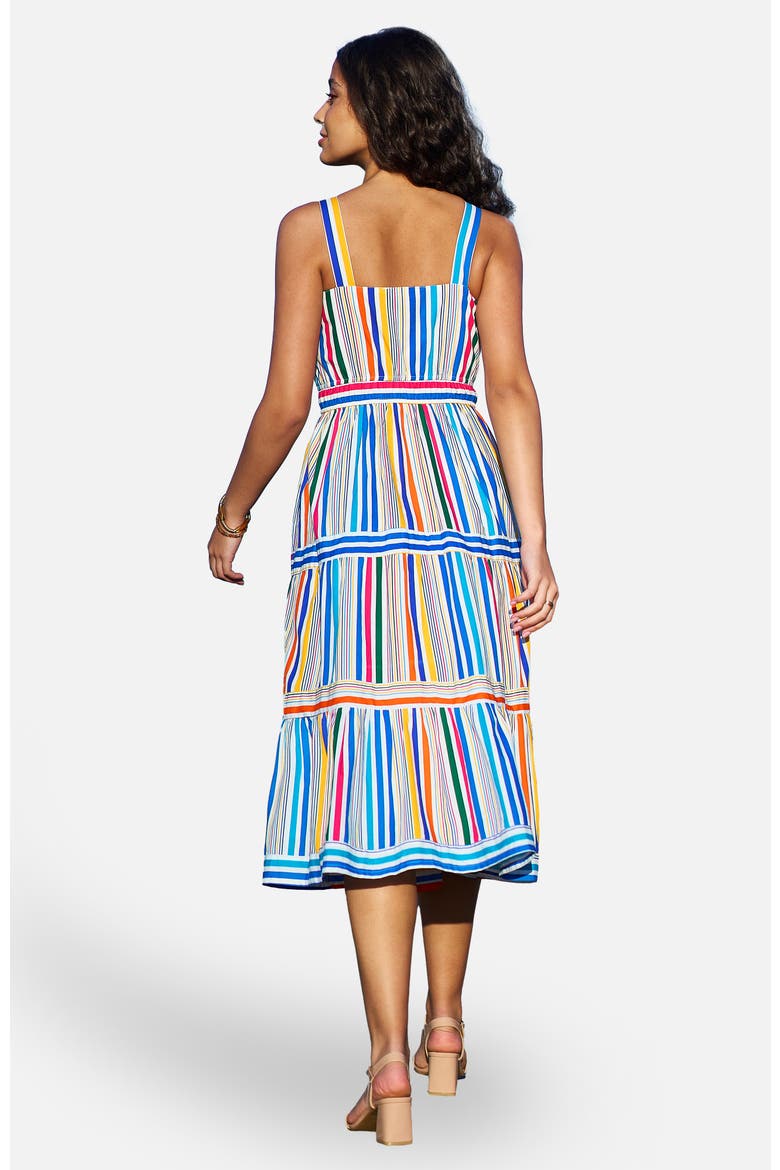 Stripe Cotton Midi  Sun Dress, Alternate, color, Multi