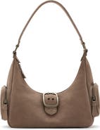 MANGO TEEN Suede Buckle Handbag