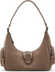 MANGO TEEN Suede Buckle Handbag
