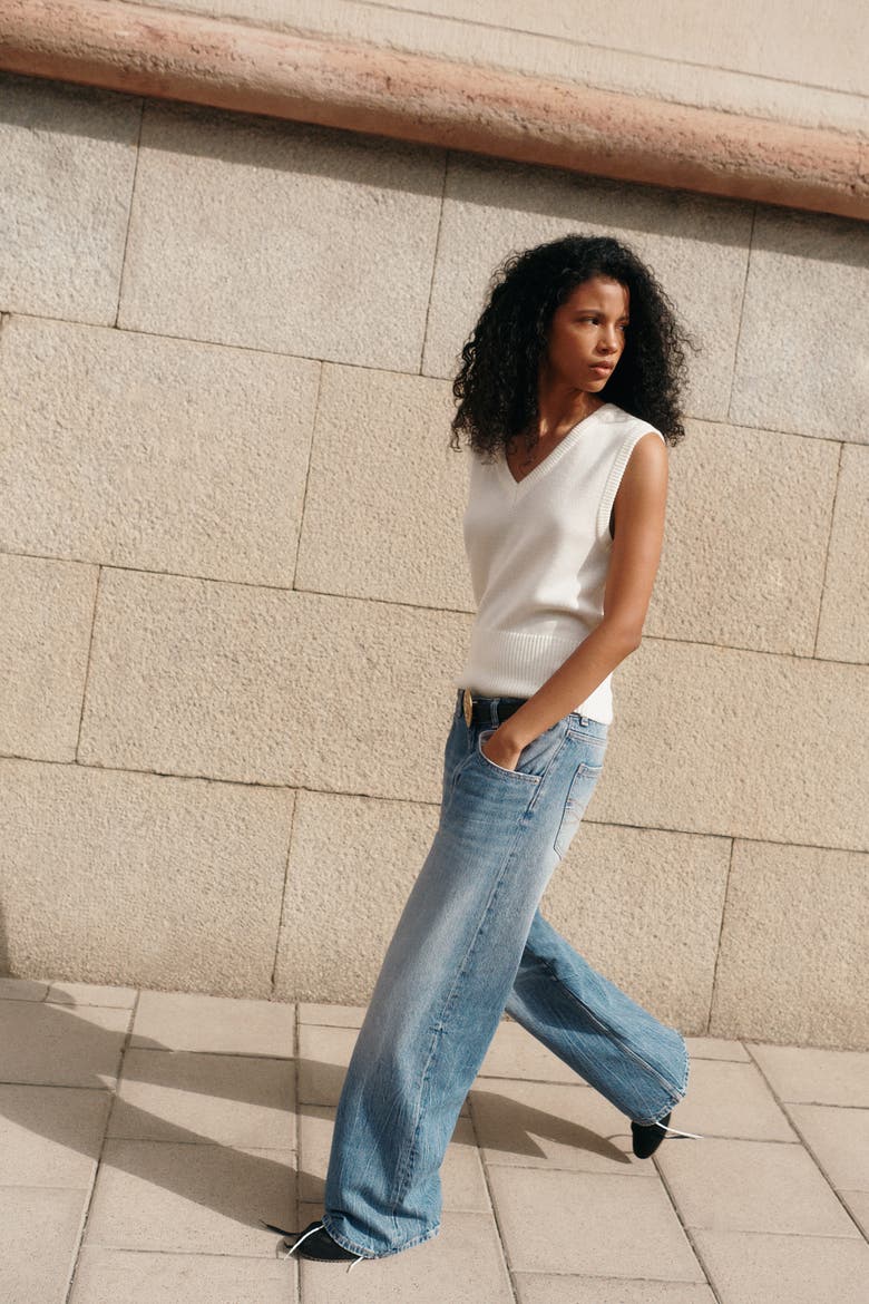 Baggy Low-waist Jeans, Main, color, Denim blue