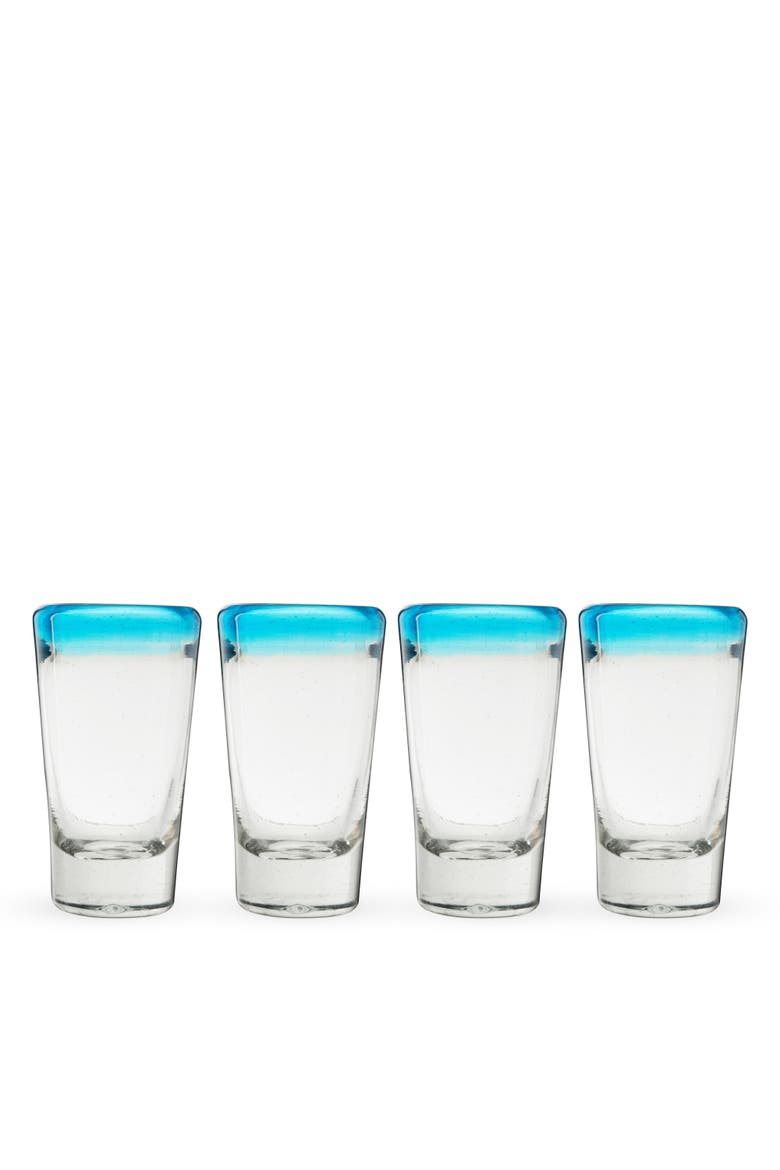 Segunda Vida Primavera Recycled Shot Glasses Set of 4, Main, color, Clear