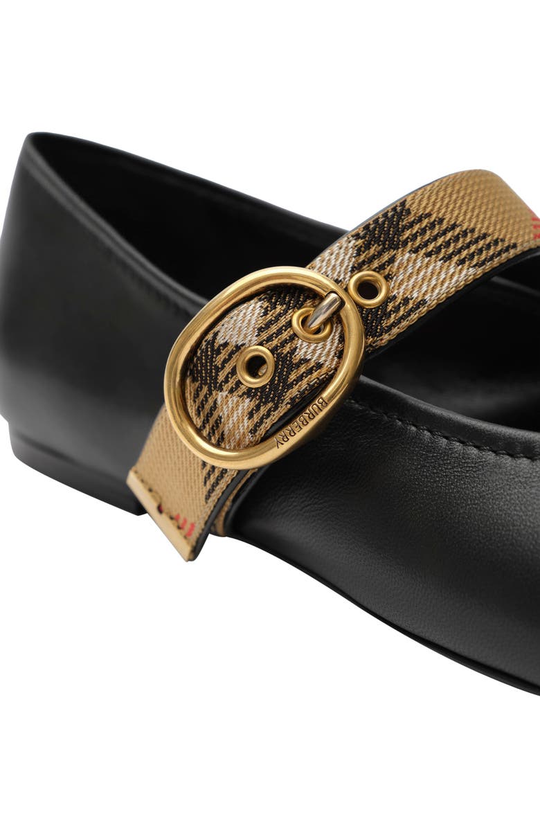 Burberry Robin Mary Jane Ballerina Flat, Alternate, color, Black
