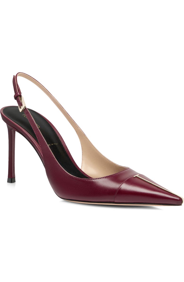 TOM FORD Pointed Toe Slingback Pump, Main, color, Ruby Red