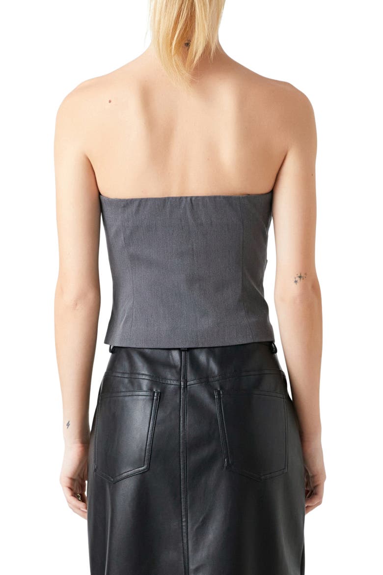 Drape Corset Top, Alternate, color, GREY
