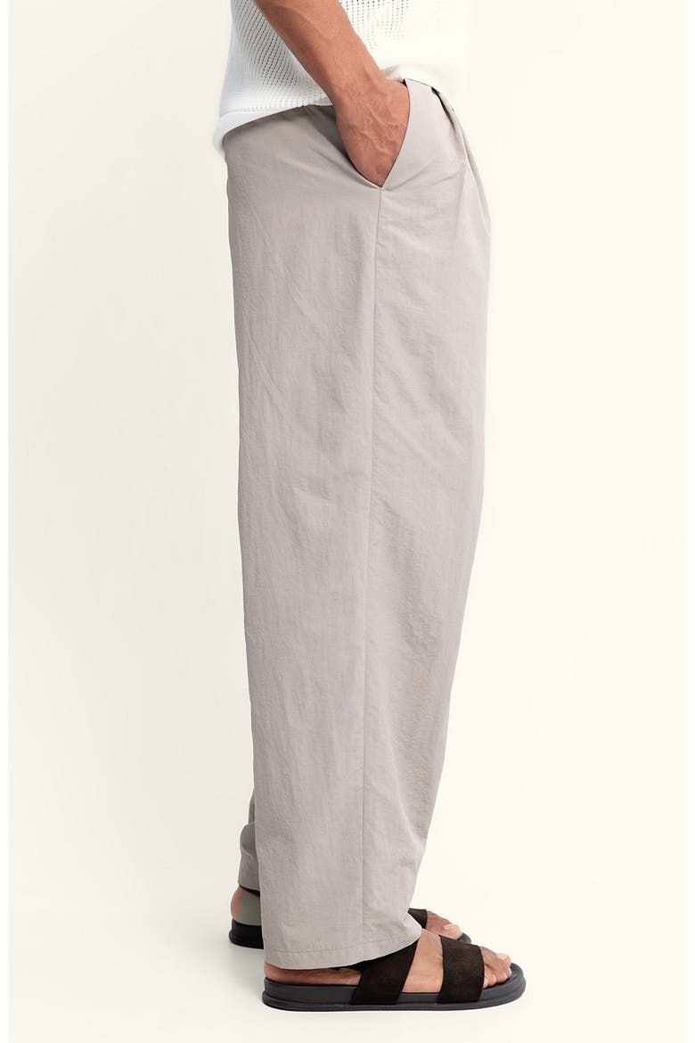Pleated Nylon Pants, Alternate, color, PUMICE/ GRAY