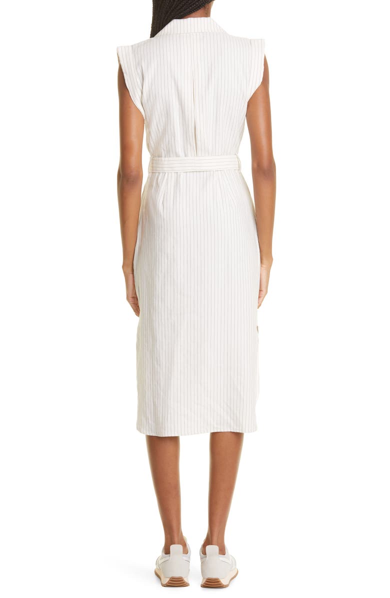 rag & bone Helena Stripe Linen Blend Shirtdress, Alternate, color, 