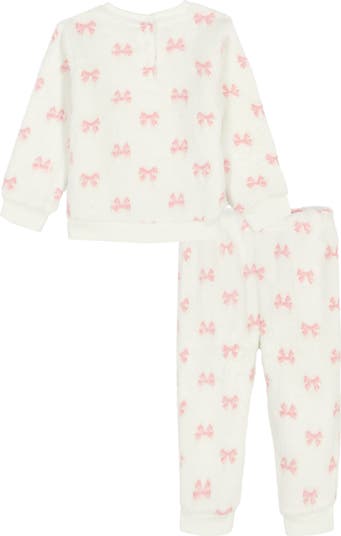 Faux Shearling Pullover & Joggers Set