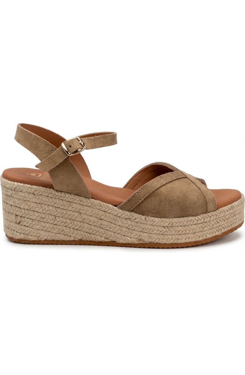 Menina Step Triana Suede Espadrille, Main, color, Camel