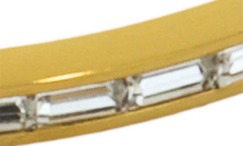 Panacea Baguette Crystal Skinny Hinged Bracelet In Gold