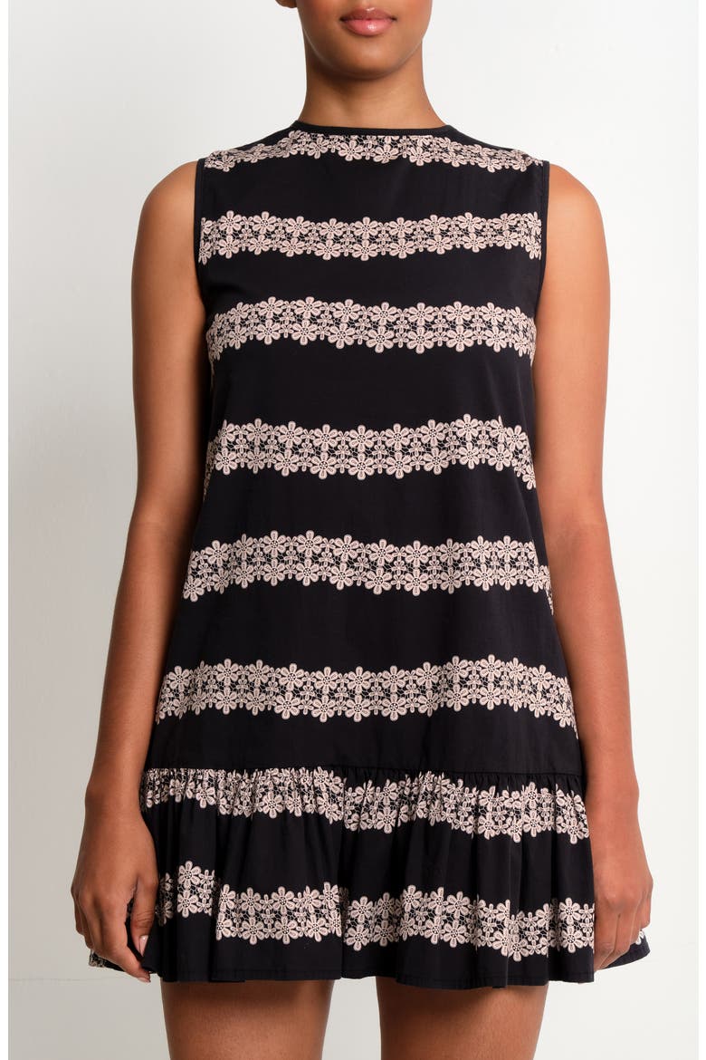 The River Stretch Cotton Shift Minidress, Alternate, color, 2 LINES MACRAME
