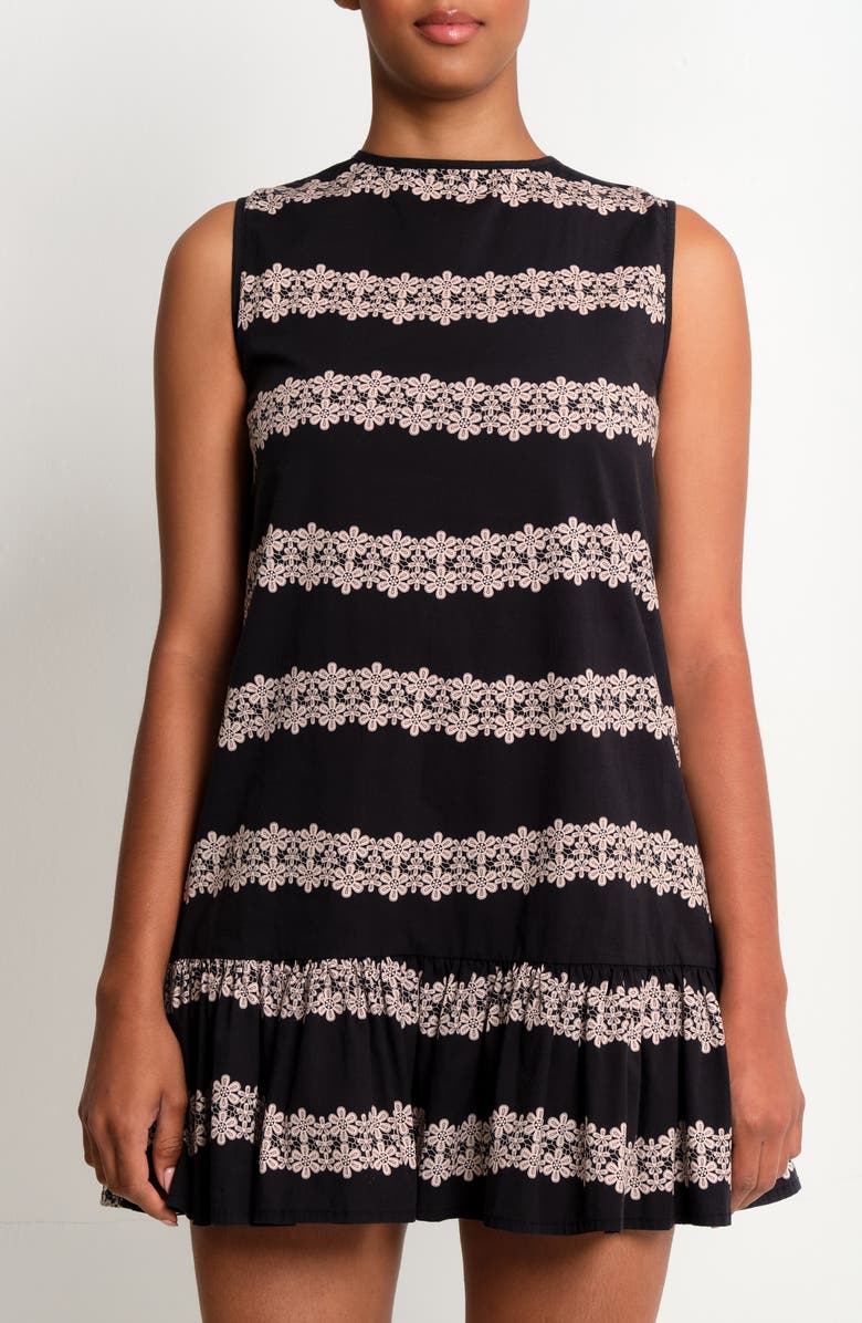 The Lulo Project The River Stretch Cotton Shift Minidress, Alternate, color, 2 Lines Macrame