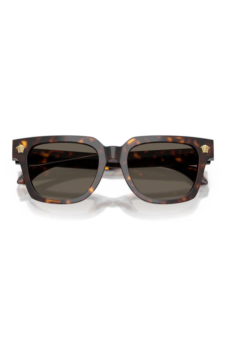 52mm Square Sunglasses, Alternate, color, HAVANA / BROWN