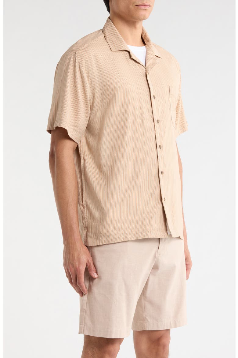 Bunker Slub Print Camp Shirt, Alternate, color, ITALIAN CLAY STRIPE