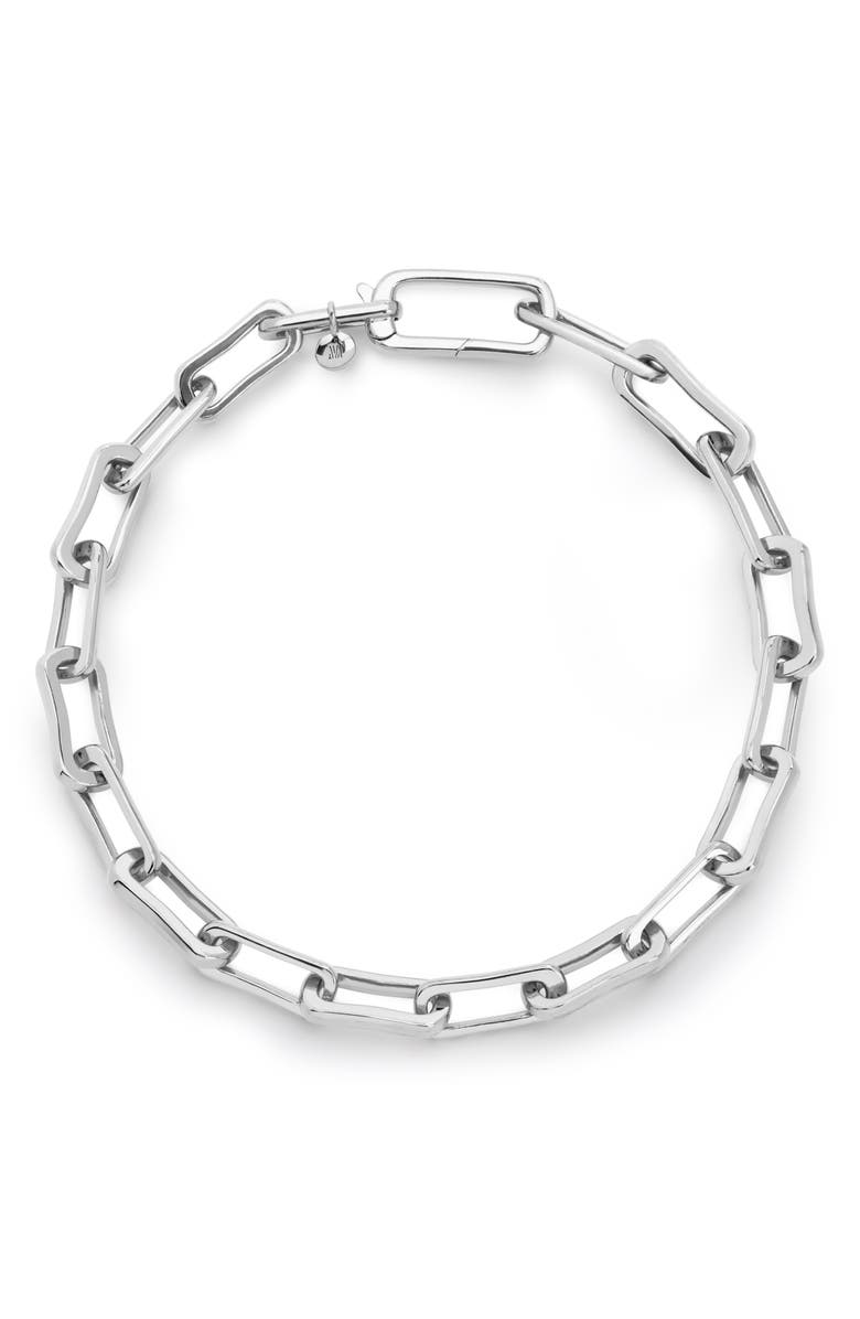 Monica Vinader Alta Slim Chain Bracelet, Main, color, Sterling Silver