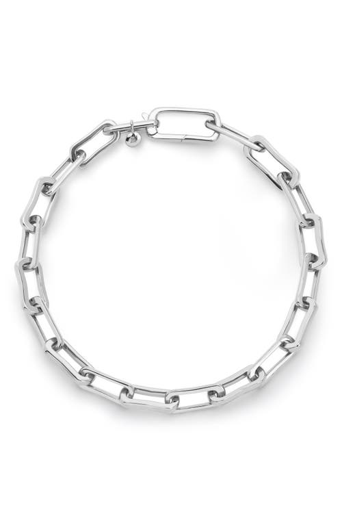 Monica Vinader Alta Slim Chain Bracelet In Silver