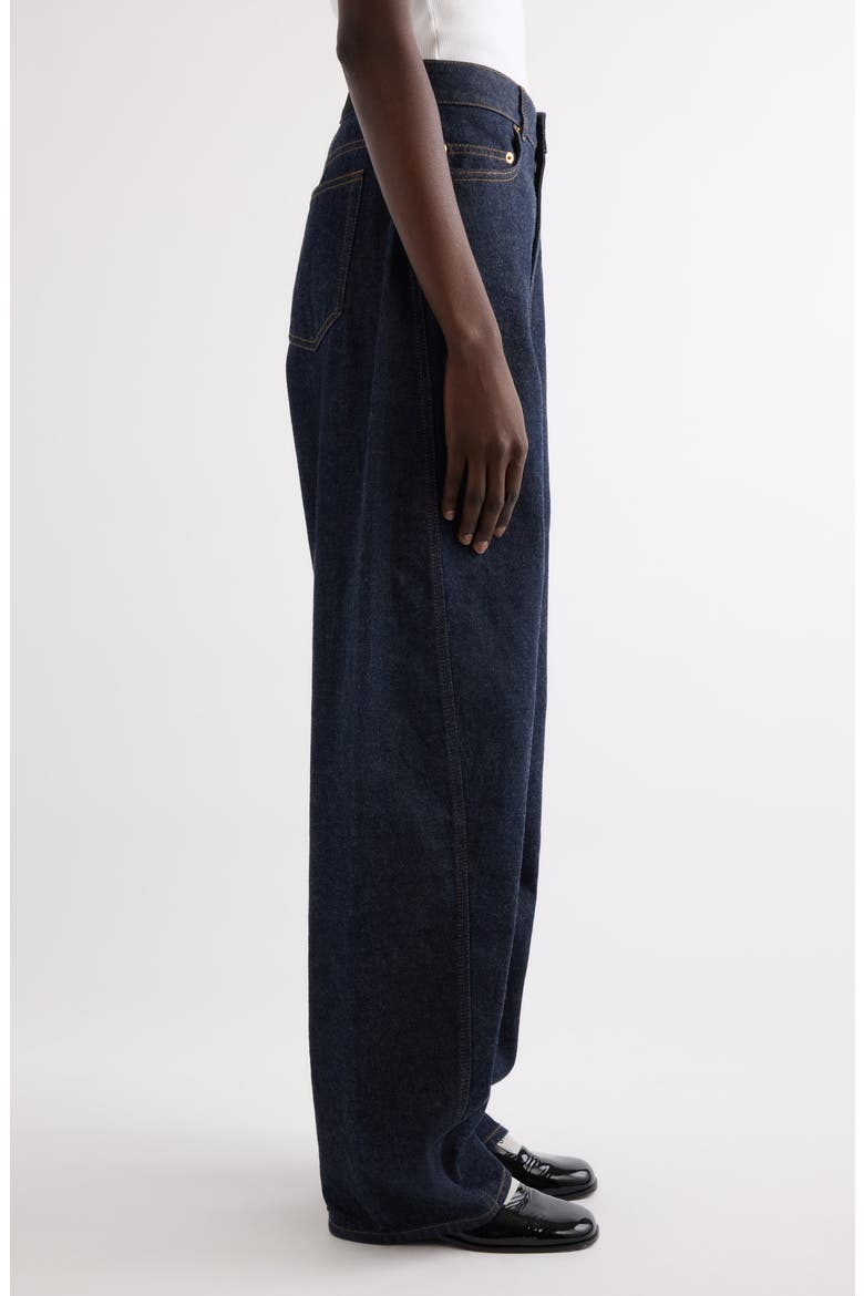 Coccon Denim Trousers, Alternate, color, DARK BLUE
