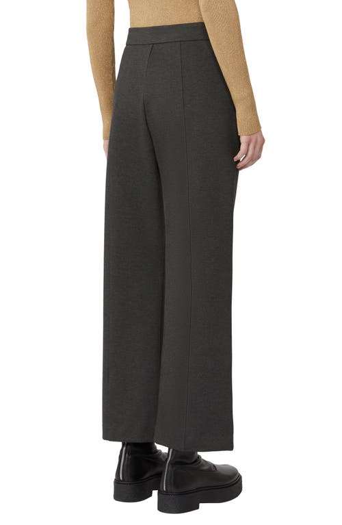 Mm By Max Mara Orlanda Herringbone Tweed Pintuck Pleat Pants In Gray