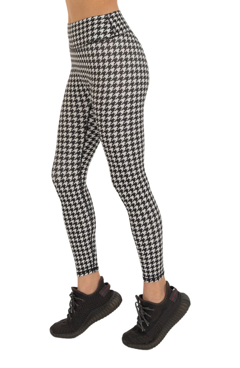 Rebody Active Hybrid Fleece Leggings High Waist 25", Alternate, color, White/Black