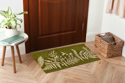 Tag Fern Meadow Coir Mat Natural Doorway Welcome Mat In Green