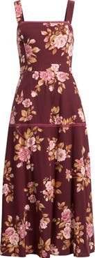 AUGUST SKY Sleeveless Midi Dress