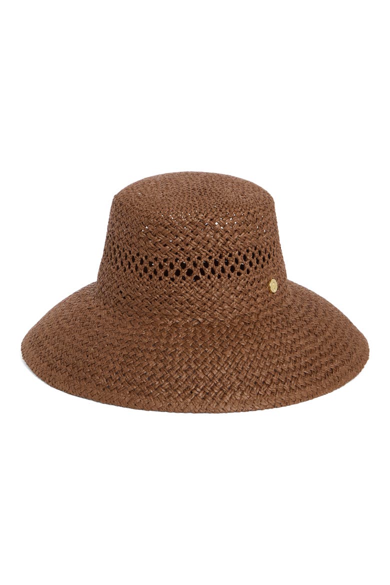 Straw Bucket Hat, Alternate, color, BROWN