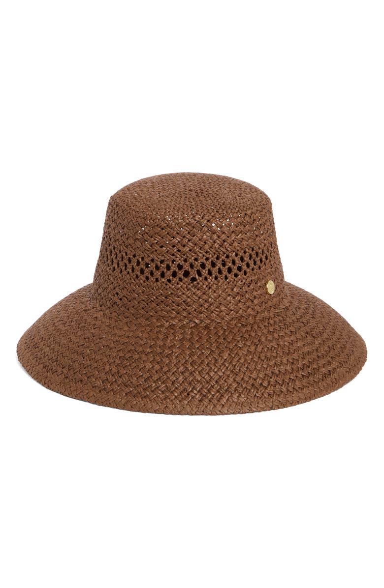 BCBGeneration Straw Bucket Hat, Alternate, color, Brown