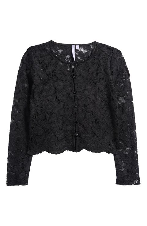 Kids' Floral Lace Button-Up Top (Big Kid)