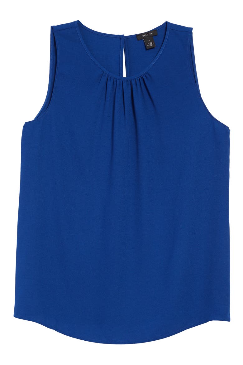 Print Sleeveless Top, Alternate, color, BLUE MONACO