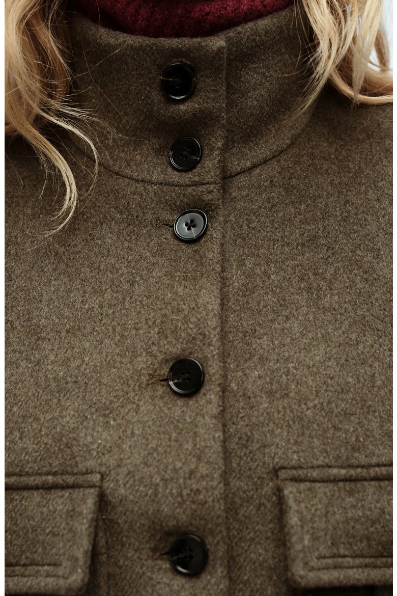 Boxy Crop Jacket, Alternate, color, KHAKI BROWN