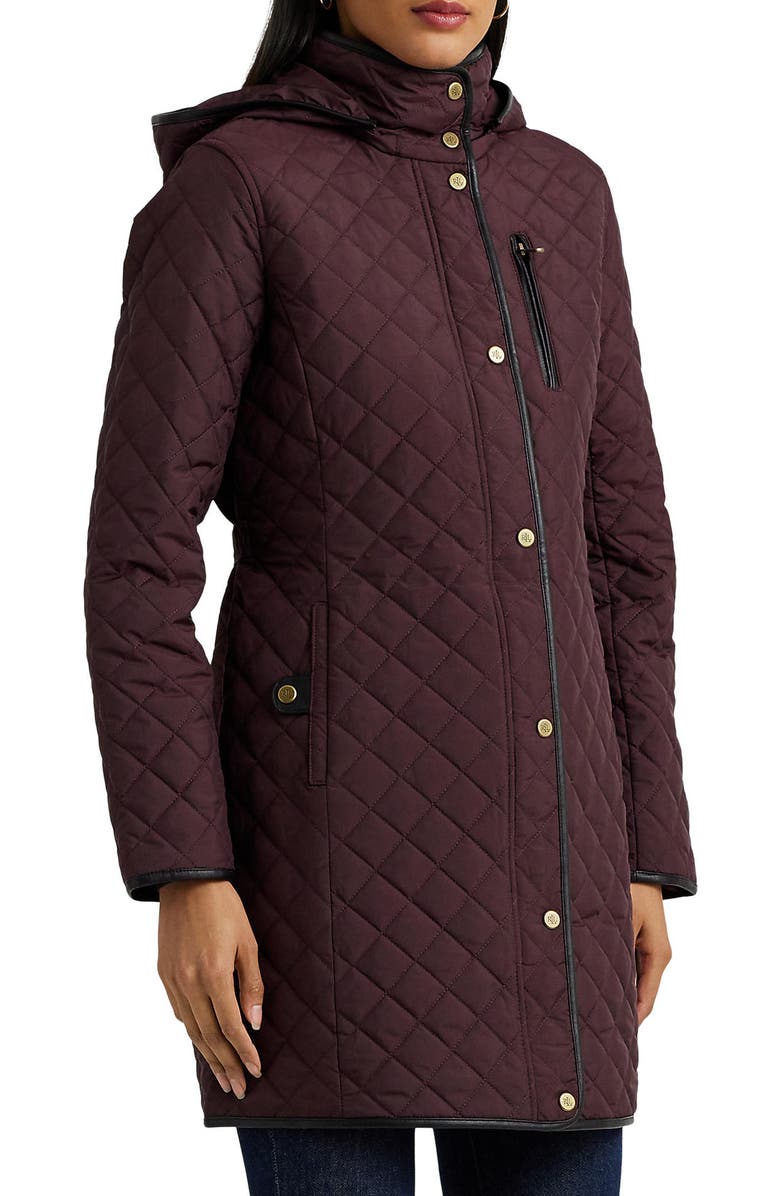 Lauren Ralph Lauren Hooded Quilted Coat, Main, color,