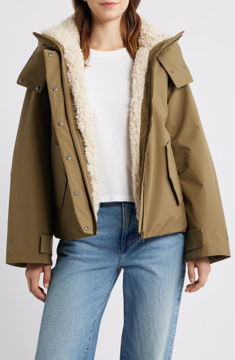 Brooklyn Industries Insulated Jacket with Removable Hood, Alternate, color, Dusky Green