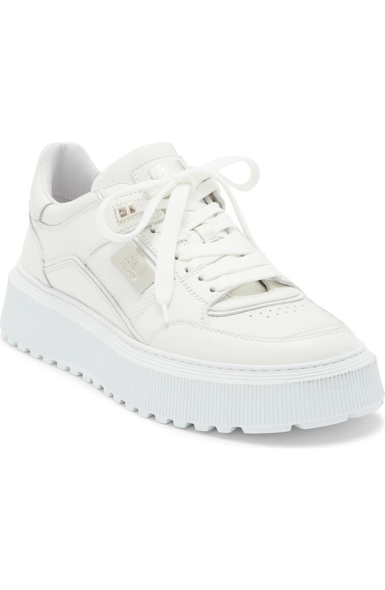 Roberto Cavalli Tonal Leather Sneaker, Main, color, White