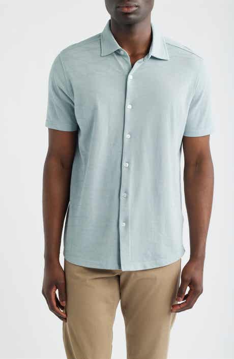 Graham Short Sleeve Sleeve Knit Button-Up Shirt