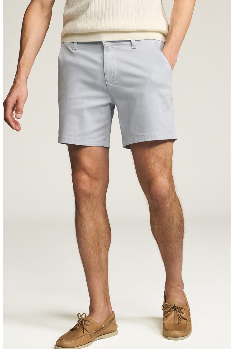 Hampton Slim Fit Twill Chino Shorts, Alternate, color, LIGHT BLUE TWILL