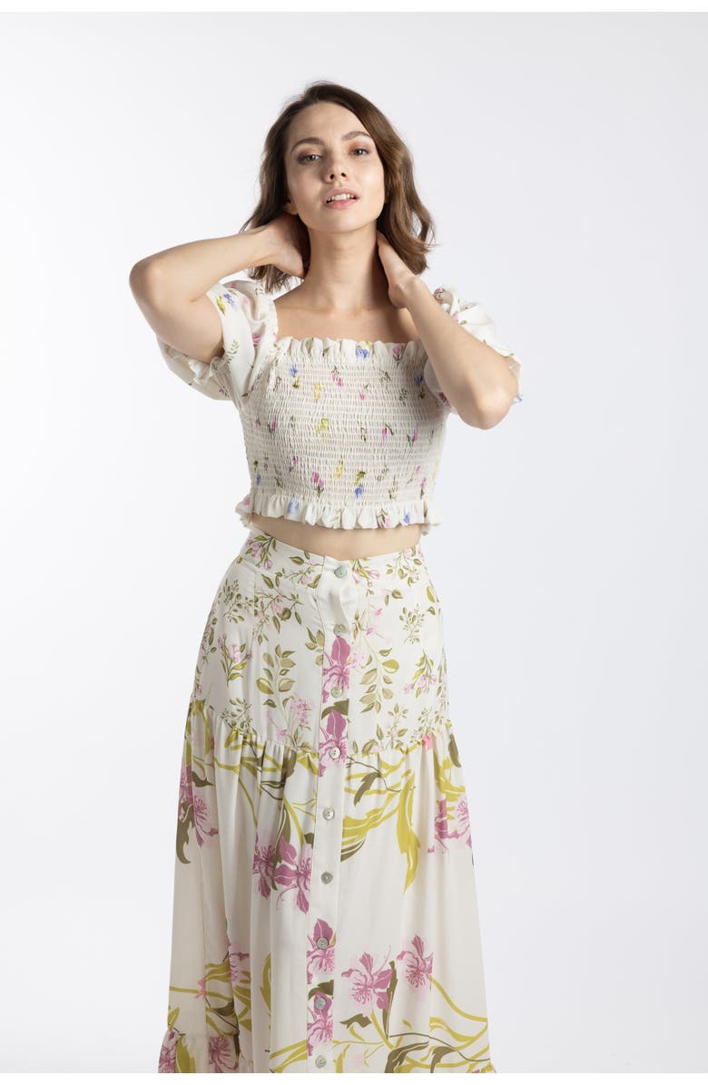Le Fafo Reefa Set Top &  Skirt, Alternate, color, Beige