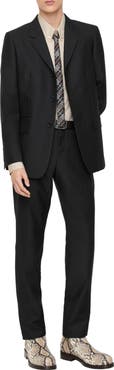 Burberry Striped Wool Mohair Tailored Trousers