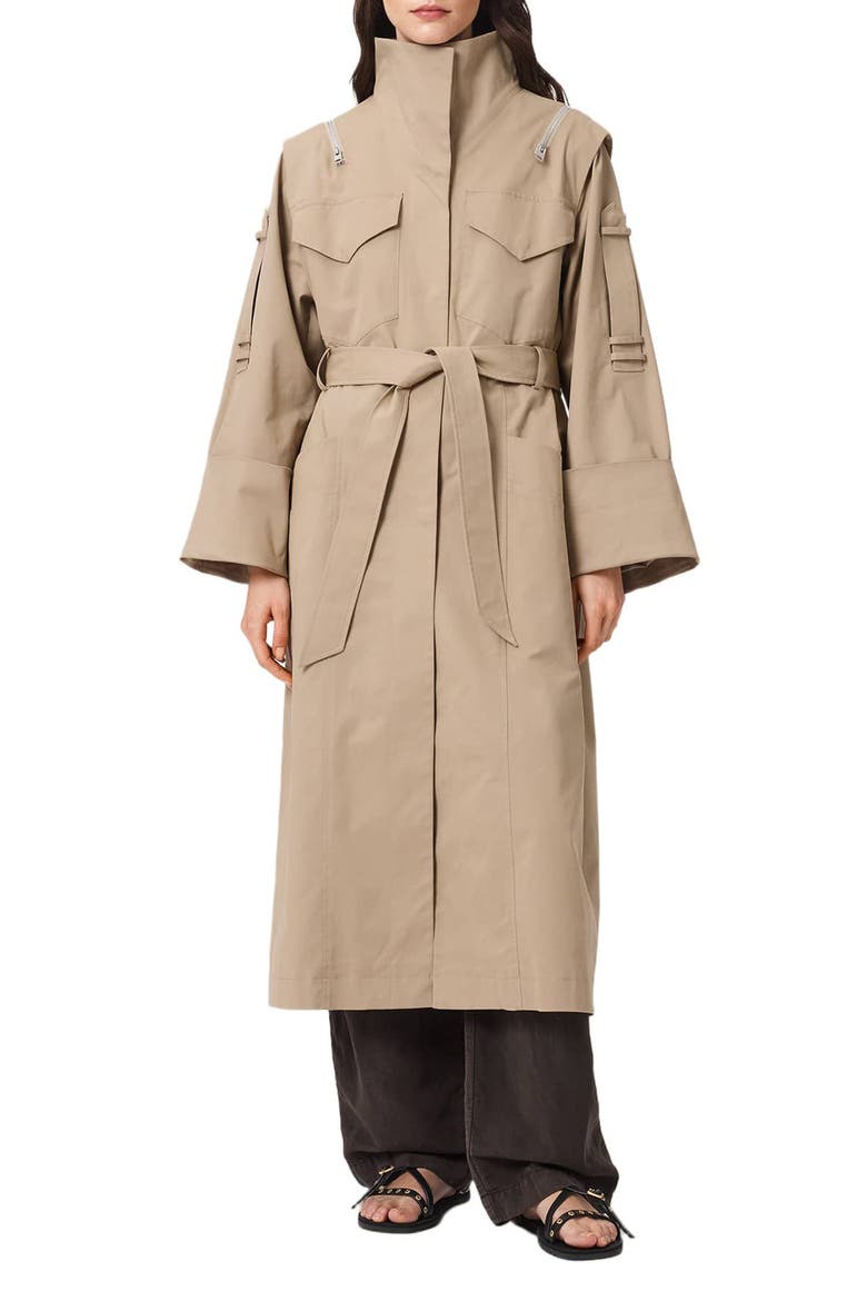 Clayton Trench Coat, Main, color, CEMENT GREY