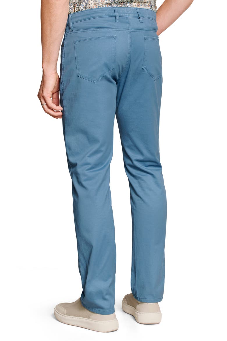 Straight Leg Stretch Cotton 5-Pocket Pants, Alternate, color, BLUE